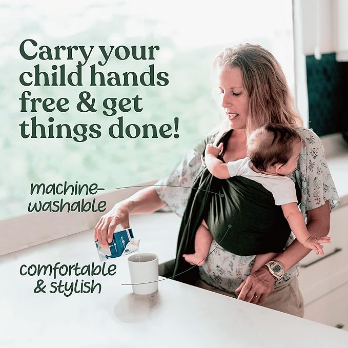 Nalakai Luxury Ring Sling Baby Carrier, Soft Linen Blend Baby Sling, Baby Wrap - Image 5