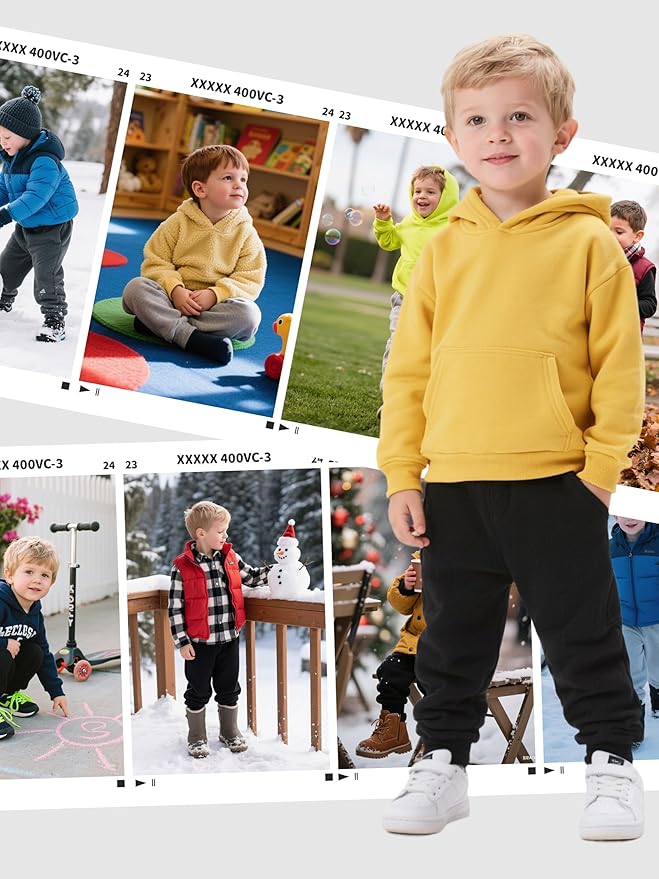 3 Pack Fleece Toddler Boys Sweatpants Kids Joggers Soft Cotton Toddler Boys - Image 6