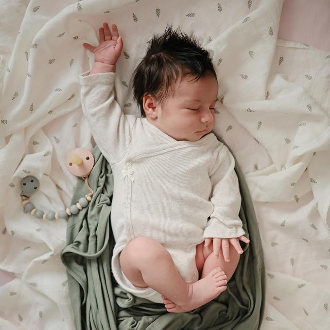 mushie Muslin Baby Swaddle Blanket | 100% Organic Cotton - Image 4