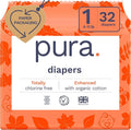 Pura Hypoallergenic Diapers, Size 1, Totally Chlorine Free, Wetness Indicator by MyPura