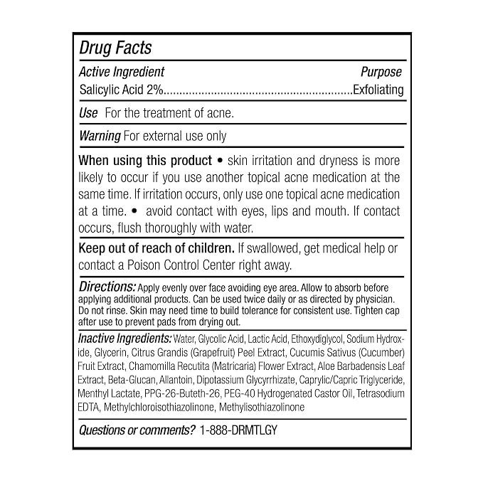 DRMTLGY Tingl Exfoliating Face & Body Pads – Glycolic, Lactic & Salicylic Acid - Image 6