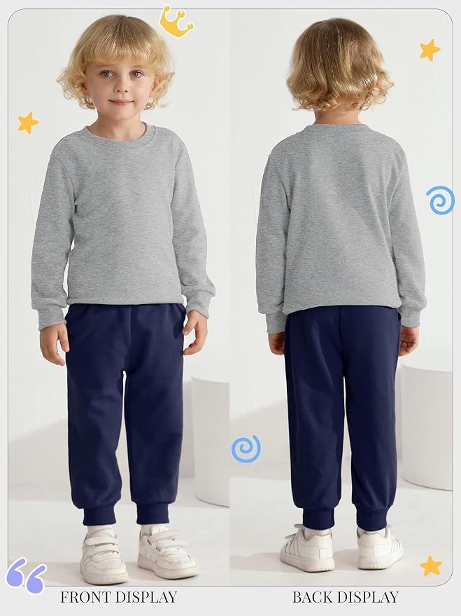 HXP 4 Pack Toddler Boys Sweatpants Pure Cotton Toddler Sweatpants Boys Kids - Image 4