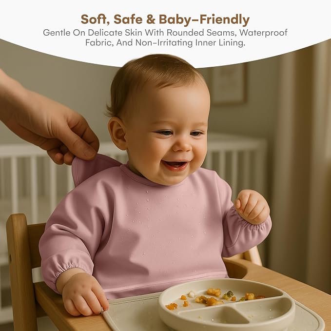 CHILDLIKE BEHAVIOR Baby Smock Bib - Image 4