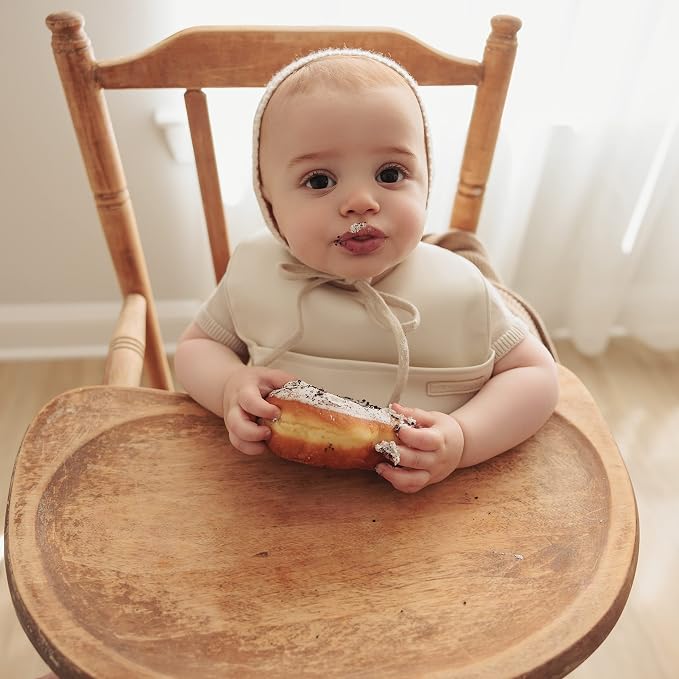 Vegan Leather Easy Clean Baby Bibs - Image 3