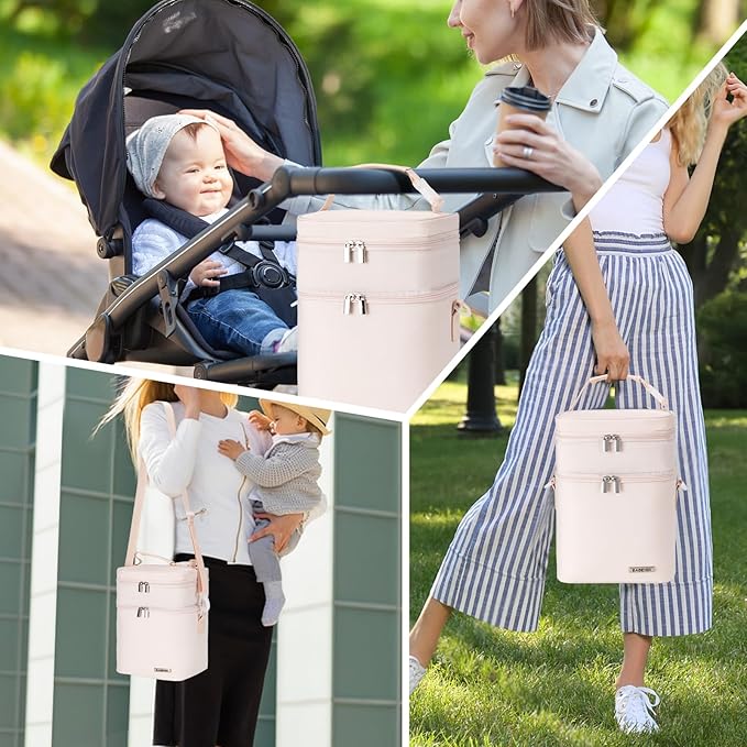 Breastmilk Cooler Bag with Ice Pack Fits 6 Baby Bottles Up to 9 Ounce - Image 7