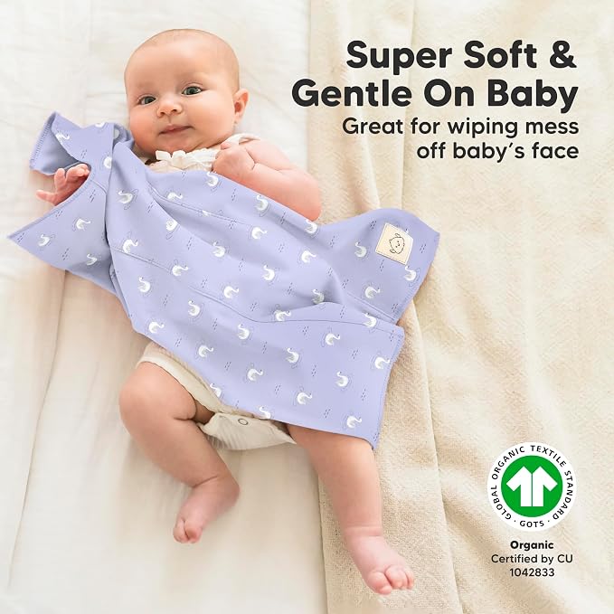 Organic Burp Cloths Baby Boy, Girl - Image 4