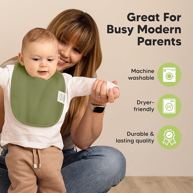 8-Pack Organic Baby Bibs for Boys, Girls - Image 8