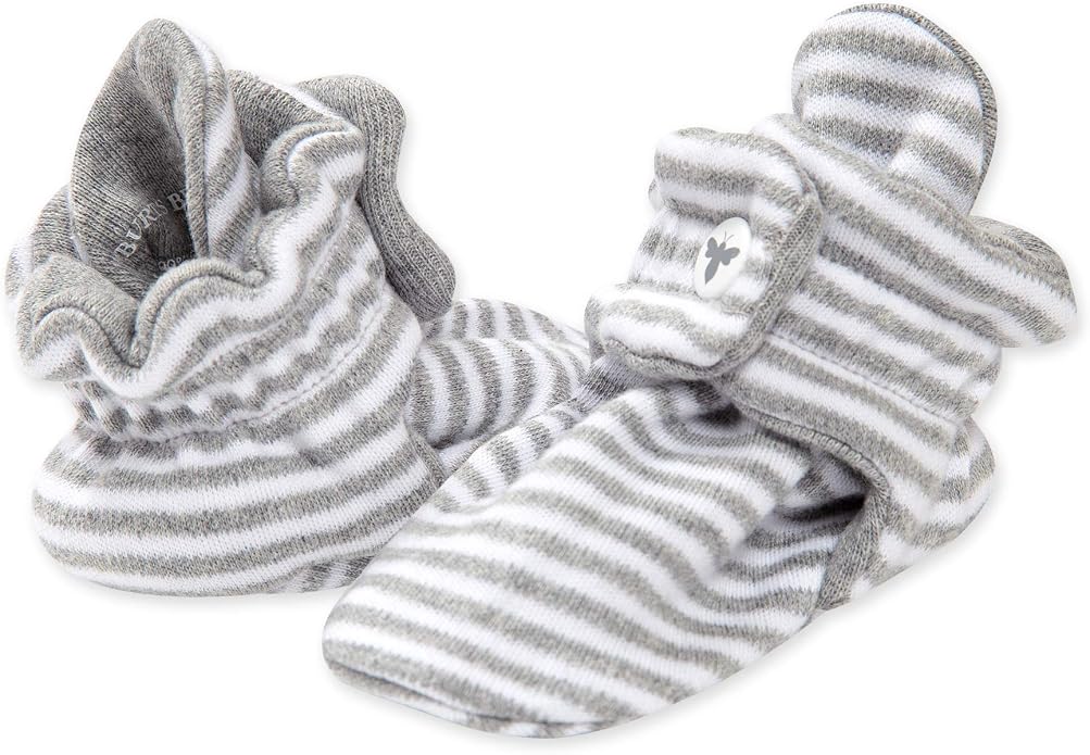 Burt's Bees Baby Unisex Booties Organic Cotton Newborn Essentials Shoes by BurtsBeesBaby