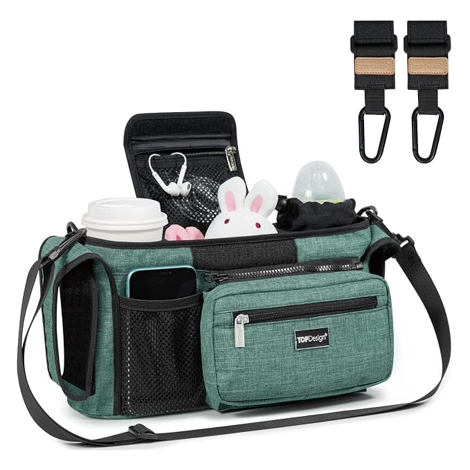 TOPDesign Universal Baby Stroller Organizer, Stroller Caddy by TOPDesign