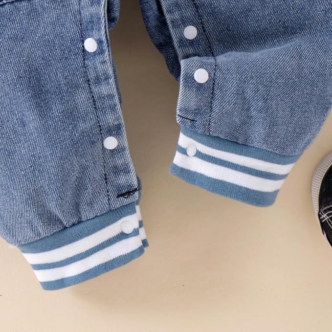 Baby Boy Clothes Fall Winter Outfits Long Sleeve Striped Romper Cute Cartoon - Image 6