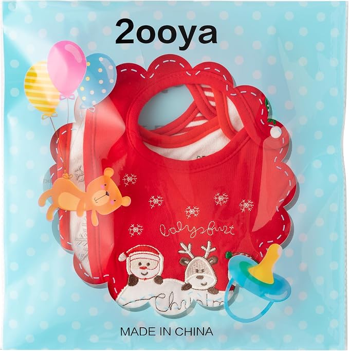3Pcs Christmas Baby Cotton Bibs - Image 7