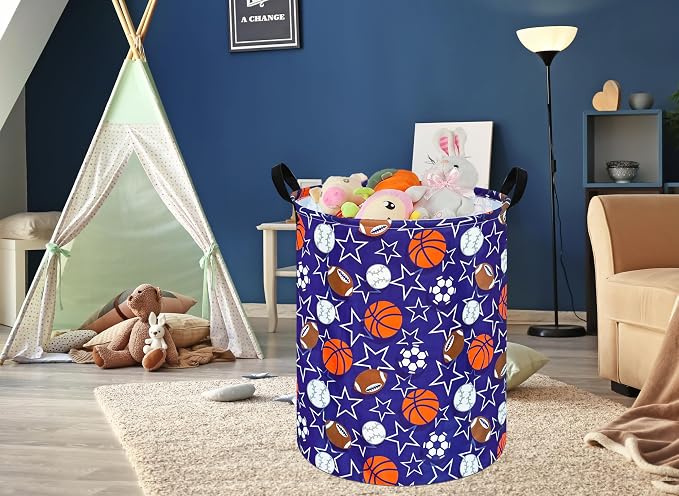 Round Laundry Hamper Storage Basket Laundry Organizer Hamper Storage Bins - Image 3