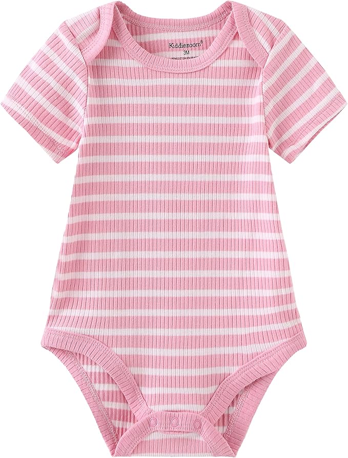 Kiddiezoom Newborn Baby Unisex Cotton One-Piece Bodysuits Baby Gift 5-Pack Baby - Image 7