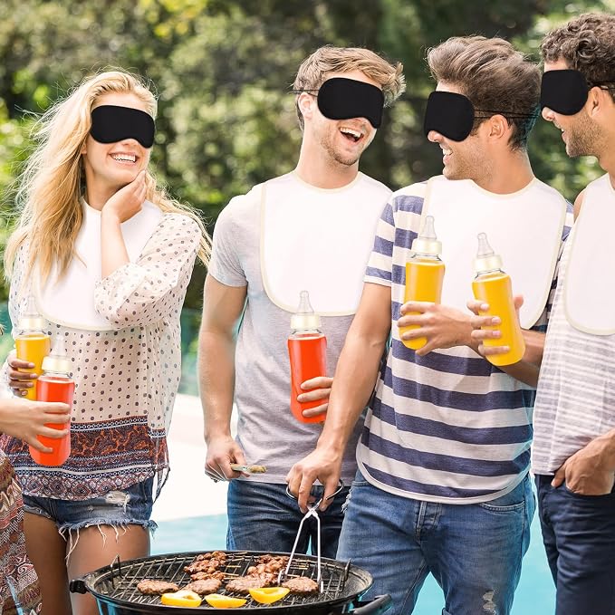 Leinuosen 24 Pcs Baby Shower Blindfold Feeding Game Set Include 6 Plastic Chug - Image 7