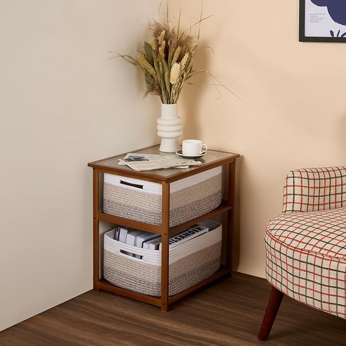 Large Storage Baskets for Organizing, Closet Shelf Baskets for Clothes Blanket - Image 8