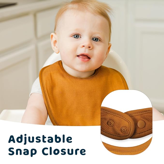 Tiny Twinkle 8 Pack Baby Bibs for Drooling and Teething – Waterproof & - Image 3