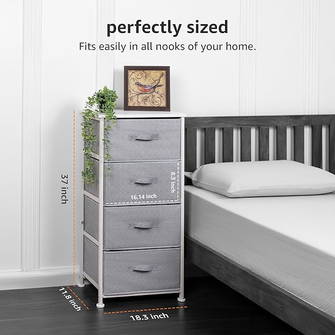 Amazon Basics Fabric 4-Drawer Storage Organizer Unit - Image 2