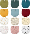 Geyoga 12 Pack Muslin Baby Bibs Adjustable Bandana Drool Bib by Geyoga