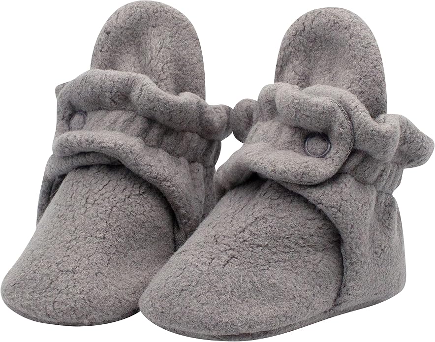 Zutano Unisex Fleece Baby Booties, Two Snap Closure, Newborn to 24 Months by Zutano