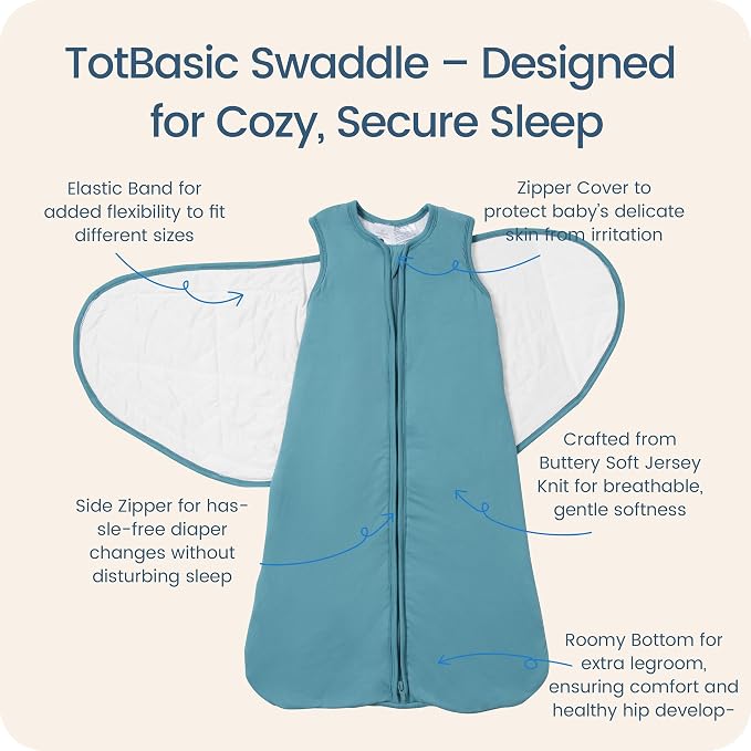 Newborns Swaddle Sleep Sack 0–3 Months, 1.0 TOG Baby Blanket - Image 2