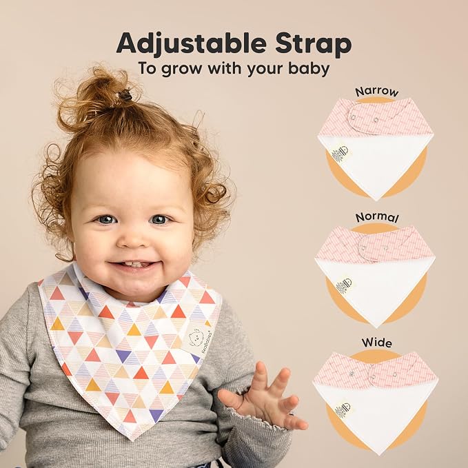 10-Pack Organic Baby Bandana Bibs - Image 3