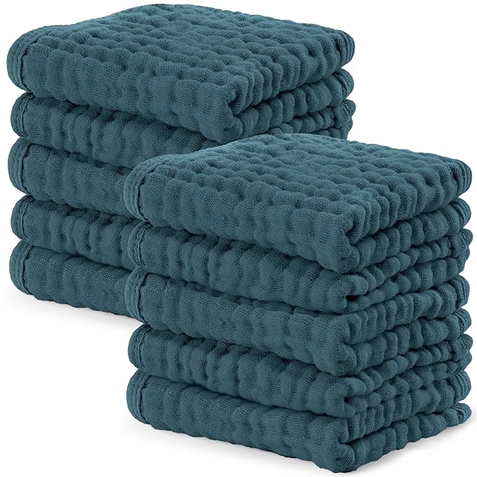 Comfy Cubs Muslin Baby Washcloths 10 Pack by ComfyCubs