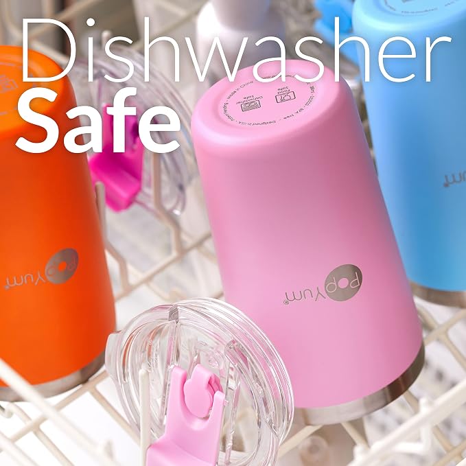 PopYum 13oz Insulated Stainless Steel Kids’ Cups - Image 5