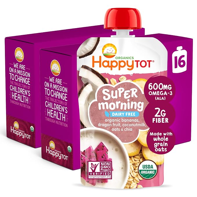Happy Tot Organics Stage 4 Baby Food Pouches, Gluten Free, Vegan & Dairy Free by HappyTot