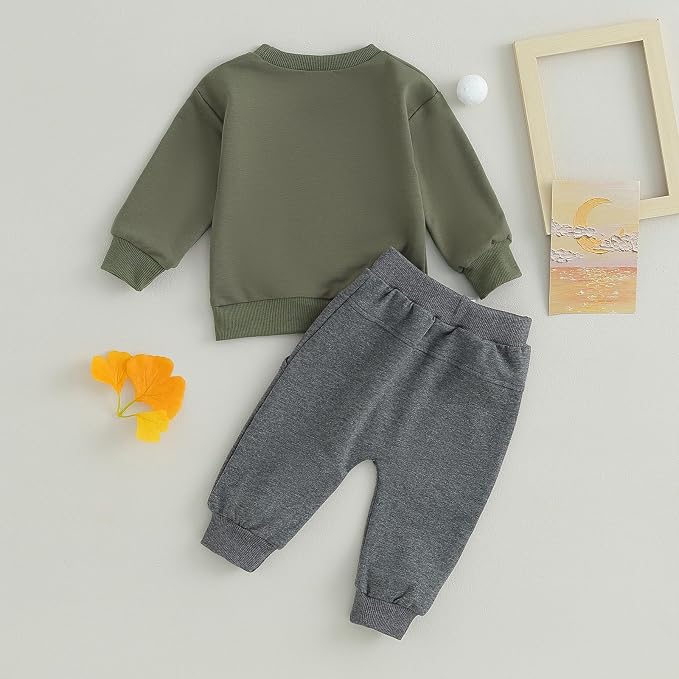 Toddler Baby Boy Clothes Solid Color Long Sleeve Crewneck Sweatshirt Top Casual - Image 7