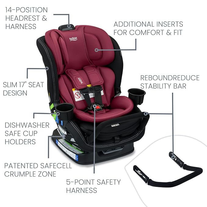 Britax Poplar S Convertible Car Seat, 2-in-1 Car Seat - Image 3