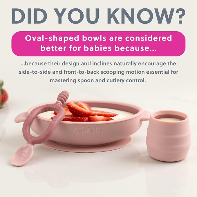 Bibado - Silicone Baby Bowl - Stay Put Suction Bowl - Oval Shape - First Meals - Image 5