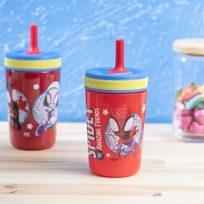 Zak Designs Spidey and His Amazing Friends Kelso Tumbler Set, Leak-Proof - Image 10