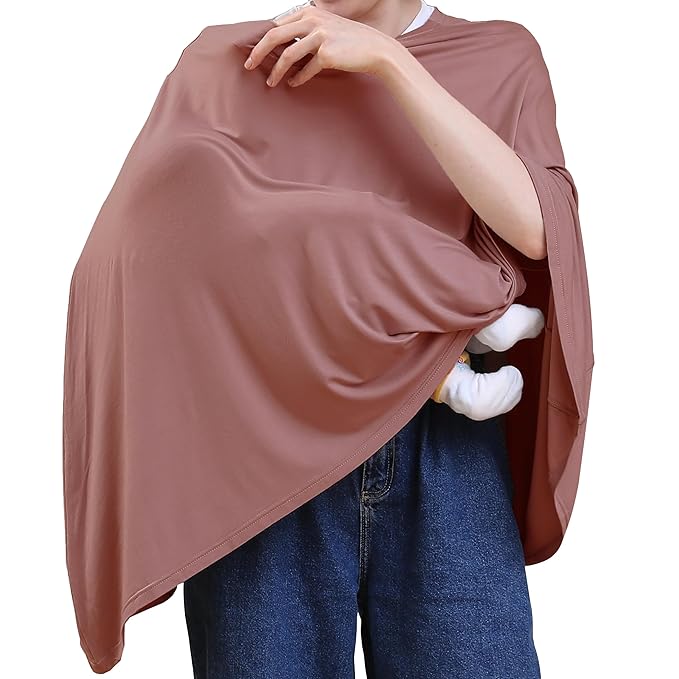Multi-use Nursing Cover for Breastfeeding, 360°Full Coverage Nursing Poncho by Unknown