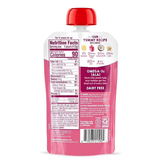 Happy Tot Organics Stage 4 Baby Food Pouches, Gluten Free, Vegan & Dairy Free - Image 3