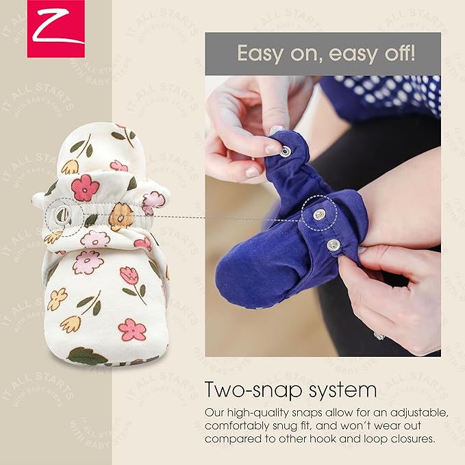 Zutano Organic Baby Booties Newborn Infant, Lost Baby Socks Solution, 18-24 - Image 3
