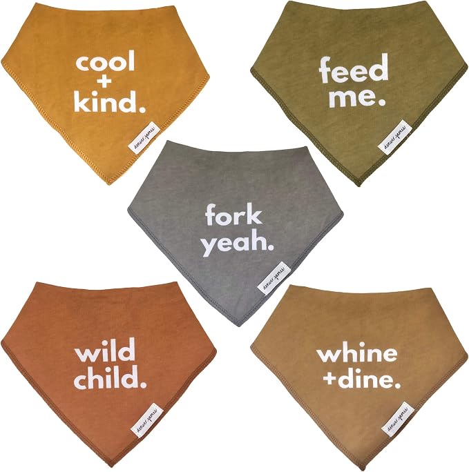 Denver James Bandana Feeding Drool Baby Bib I Soft Organic Cotton I Fleece Back by DenverJames