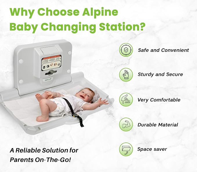 Alpine Wall Mounted Baby Changing Station - Image 7