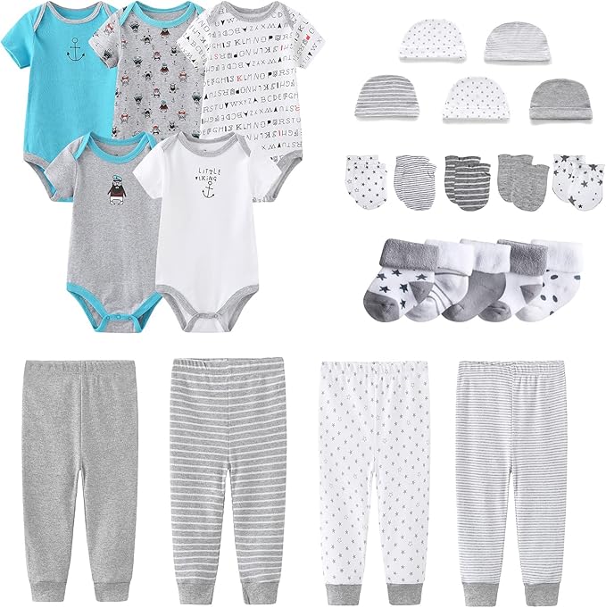 Newborn Layette Gift Set Bodysuits Pants by MAMIMAKA
