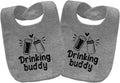 Baby Twins Bibs Drinking Buddy Newborn Baby Bibs Cute Unisex Bibs Set Toddler by QIANWANYI