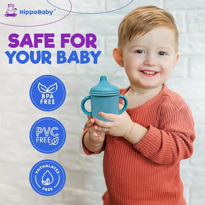 Silicone Transition Sippy Cup for 6+ month old | Includes 1 Toddler straw cup & - Image 6