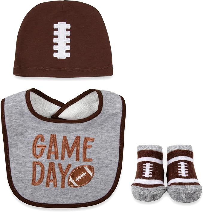 Baby Bib, Booties & Headwear Gift Set – 3 Piece Outfit by BabyEssentialsNotJusttheBasics