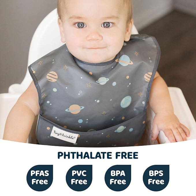 Tiny Twinkle Mess Proof Baby Bibs - Image 2
