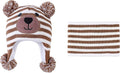 LANGZHEN Toddler Kids Infant Winter Hat, Earflap Knit Warm Cap Fleece Lined by LANGZHEN