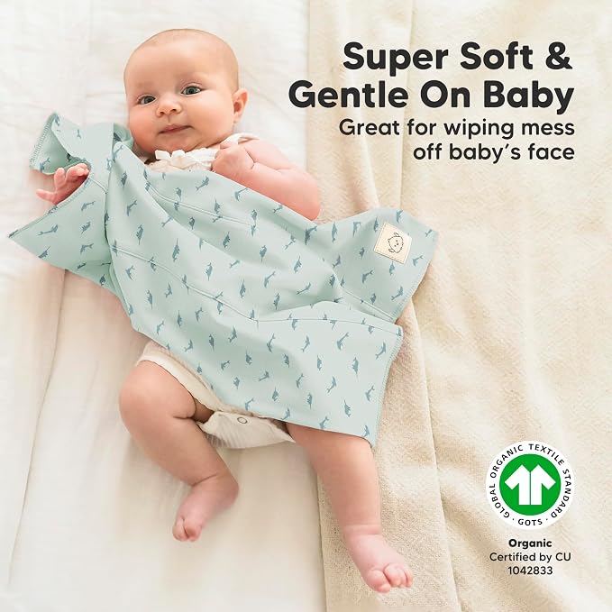 Organic Burp Cloths Baby Boy, Girl - Image 4