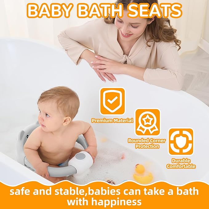 Baby Bath Seat for Babies 6 Months & up, Non-Slip Toddler Bath Seats for Babies - Image 2