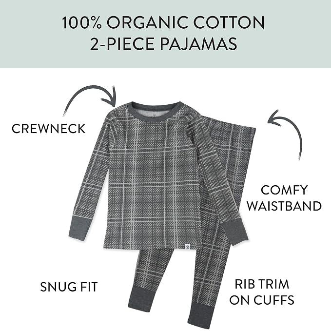 HonestBaby 4 Piece Pajamas Sleepwear Pjs 100% Organic Cotton - Image 2