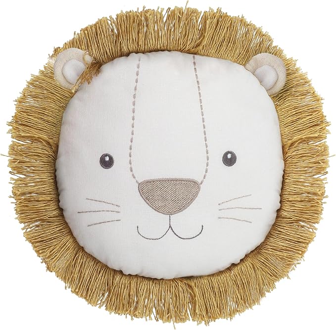 MON AMI Leopold Lion Décor Pillow – 14” |Plush Stuffed Animal Hugging Pillow by MonAmi