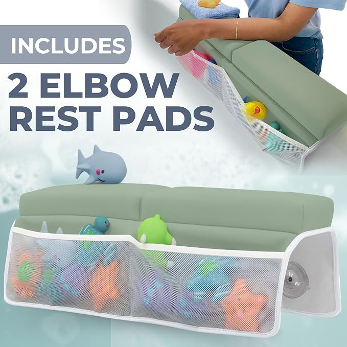 Comfortable Baby Bath Kneeler and Elbow Rest Pad Set – Thick Memory Foam Bath - Image 3