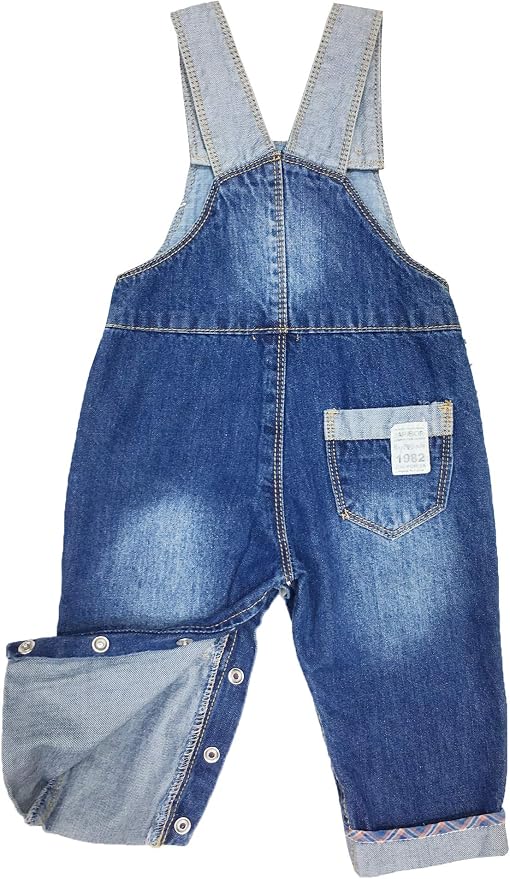 KIDSCOOL SPACE Baby Little Kids Cute Denim Embroidered Fashion Jean Overalls - Image 2
