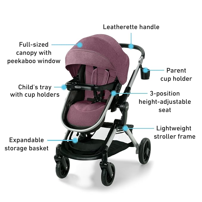 Graco Modes Nest Travel System, 3-in1 Modular Carseat Stroller Combo, - Image 7